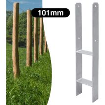 Tubiaz - 2x Ancres h support de poteau douille à enfoncer Ancre de poteau douille de sol 101 mm