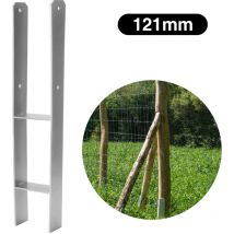 Tubiaz - 2x Ancres h support de poteau douille à enfoncer Ancre de poteau douille de sol 121 mm