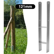 Ancre de poteau Patte de poteau Support de poteau Ancre h Support de clôture 600MM 121mm 6 pièces - Tubiaz