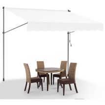 Auvent manuel Auvent rétractable sans perçage 300x120cm Crème - Tubiaz