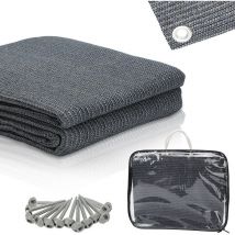 Tubiaz Auvent tapis étanche camping tapis tente sol extérieur tente bâche pique-nique couverture caravane - Gris - 400x600cm
