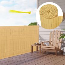 Canisse en pvc Canisse pvc pour jardin balcon terrasse. Balcon clôture brise-vent Bambou 120 x 1000cm - Tubiaz