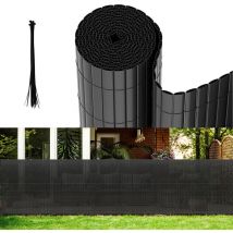 Canisse en pvc Canisse pvc pour jardin balcon terrasse. Balcon clôture brise-vent Gris 80 x 700cm - Tubiaz