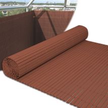 Canisse en pvc, Paravent de Jardin, Piscines, Palissade en pvc Résistant aux uv Marron 90 x 600cm - Tubiaz
