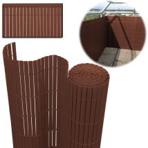 Tubiaz Canisse en PVC, Paravent de Jardin, Piscines, Palissade en PVC Résistant aux UV Marron 160 x 800cm