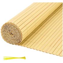 Canisse pvc Brise Vue, Paravent de Jardin, Piscines, Balcon Terrasse, Palissade en pvc Résistant aux uv, Intempéries, Beige 140 x 400 cm - Tubiaz