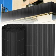 Canisse pvc Brise Vue, Paravent de Jardin, Piscines, Balcon Terrasse, Palissade en pvc Résistant aux uv, Intempéries, Gris 120 x 700 cm - Tubiaz