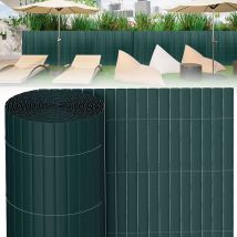 Canisse pvc Brise Vue, Paravent de Jardin, Piscines, Balcon Terrasse, Palissade en pvc Résistant aux uv, Intempéries, Vert 90 x 500 cm - Tubiaz