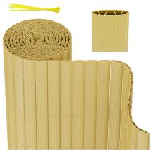 Canisse pvc pour jardin balcon terrasse Balcon clôture brise-vent Stores Balcon Bambou 120 x 300cm - Tubiaz