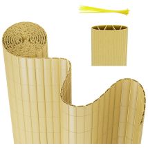 Canisse pvc pour jardin balcon terrasse Balcon clôture brise-vent Stores Balcon Bambou 140 x 500cm - Tubiaz