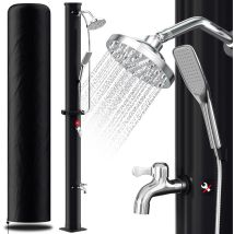 Tubiaz - Douche solaire de jardin - pomme de douche ronde,douche à pied, housse et douchette, 20L, 220 cm