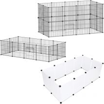 Enclos pour animaux Enclos Modulable petits animaux Facile à assembler Blanc 142 x 72 x 72 cm - Tubiaz