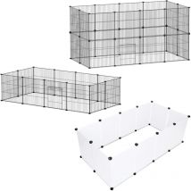 Enclos pour animaux Enclos Modulable petits animaux Facile à assembler Blanc 142 x 72 x 37 cm - Tubiaz