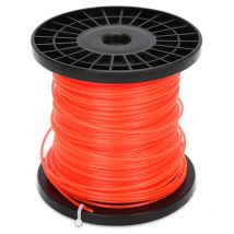 Tubiaz - Fil de coupe en nylon 100m 2,0 mm Orange Fil rond rond