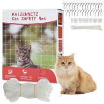 Filet de Protection pour Chat Résistant aux uv Filet de sécurité en Nylon pour balcons Transparent 3x8m - Tubiaz