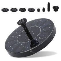 Tubiaz - Fontaine solaire Pompe de bassin Réservoir à poissons 6 jets fontaine solaire 1.5W 6 têtes de spray différentes pour étang de jardin,bain