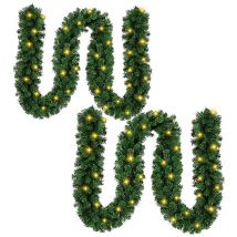Guirlande de Noel Décoration décorations de en sapin artificiel guirlande de artificielles 5m 100LEDs - Tubiaz