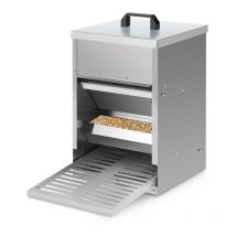 Mangeoire à Poules Capacité 5 kg, acier galvanisé, Mangeoire à pédale, Mangeoire automatique avec couvercle - Tubiaz