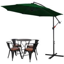 Parasol Deporté Jardin Pavillon 350 cm - Vert - Tubiaz