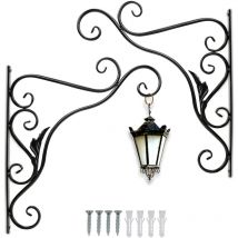 Support de Panier suspendues Oiseau 2x Crochet de jardinière murale en fer forgé Suspension de pots de fleurs pour salon Balcon - Tubiaz