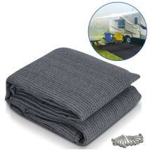 Tubiaz - Tapis d'extérieur Tapis de Tente Tapis de Voyage de Camping Tapis de Auvent Caravane 250X600cm Bleu-gris