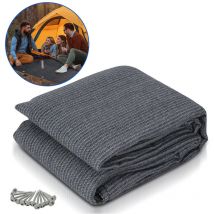 Tubiaz - Tapis d'extérieur Tapis de Tente Tapis de Voyage de Camping Tapis de Auvent Caravane 250X500cm Bleu-gris
