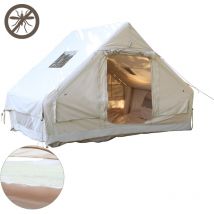 Tente de Camping Tente de Camping Gonflable pour 4 à 6 Personnes, avec Porte-Sac Transpor, Fenêtres et Portes en Maille 300x210x200cm - Tubiaz