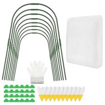 Tunnel de plantes anneau de serre en acier inoxydable pour filet de jardin, tuteurs de jardin pour plantes 3x10m - Tubiaz