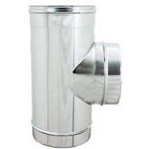 Tubo a tee 90° mmf acciaio inox aisi 304 - Tubi: cm 14