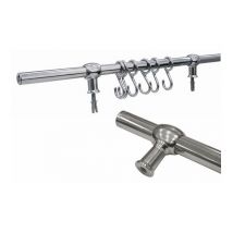 Tubo sottopensile da cucina pesante in Rame 90 cm con accessori inclusi