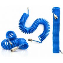 Topolenashop - tubo aria compressa spirale 10 metri flessibile per compressore raccordo blu