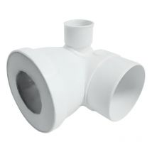 SAS - Tubo de desagüe wc macho corto de 90 grados, conexión recta de 40 mm