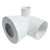 Tubo di scarico wc maschio corto a 90 gradi, attacco diritto da 40 mm