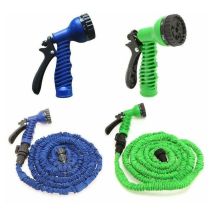 TUBO DA GIARDINO CON PISTOLA ALLUNGABILE ESTENSIBILE ANNAFFIATORE VARIE MISURE - 60 Metri - Misura: 52,50 Metri