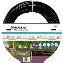 GARDENA Línea de goteros micro riego de 1,6 l/h superficie o enterrado 25 metros del sistema de riego por goteo de fácil instalación (13503-20)