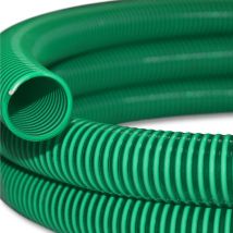 Tubo spiralato per aspirazione, verde, da 5 m ø 32mm (1 1/4'), per pompe - Made in Europe - Wiltec
