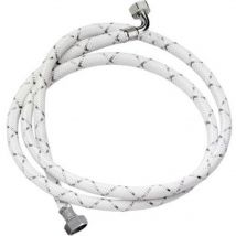 Tubo di carico con treccia in nylon bianco e dadi 150 cm