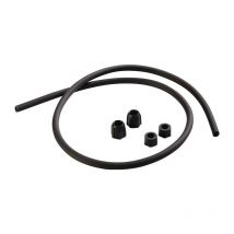 Tubo di ricambio d 8. pvc con 2 dadi di accoppiamento lunghezza 1,3 m neri mio