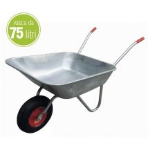 Carretilla en acero galvanizado 75 lt 1