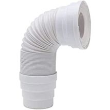 WIRQUIN – Tubo WC flessibile allungabile 10 cm – Lunghezza 34-65 cm – PVC – Scarico flessibile