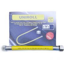 MBM - Tubo flessibile gas 0,5 mt - 1/2' ff inox a norma en 15266 per piano cottura/cucina uniroll
