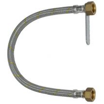 Tubo flessibile gas gpl acciaio zincato 1/2' fF cm 70 imq tubazioni