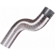 Tubo flessibile in alluminio H80 estensibile fino a 30 cm - 130mm grey