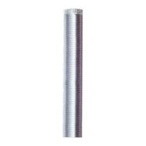 Tubo Flessibile in Alluminio per Stufa 12 cm lunghezza 3 metri col. Alluminio