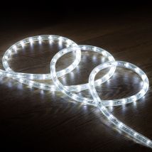 Tubo Flessibile Led Circolare 220v Ac 36 Led/m Bianco Freddo Ip65 Taglio 100cm 10 M