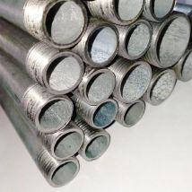 Tubo in acciaio zincato barra da 6mt ( 2x3mt ) per condotte di acqua gas e aria, diametro 1-1/2