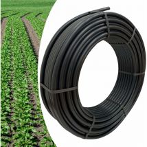 Acquaverde - Tubo in Polietilene ø 32 mm. PN4 Rotolo da 100 Mt, Semi-Rigido a Bassa Densità pe-bd, per Irrigazione Campi, Orto e Giardino