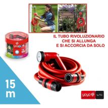 Tubo irrigazione/multi uso estensibile con pistola e set raccordi Fitt - Yoyo Up fino a 15m
