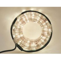 Euronatale - Tubo Led Blanco Cálido Con Motor Exterior De 10 Metros