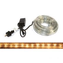 Tubo luminoso 216 led bianco caldo uso int. est. c/gioco luci 10 mt. - mt.1 + 9 - 24 led/mt.